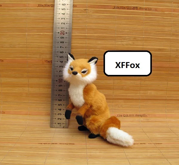 

Новая реалистичная модель желтой лисы из пластика и меха, имитация, сжимающая лисица, кукла, подарок, около 16x14x16 см, xf1726