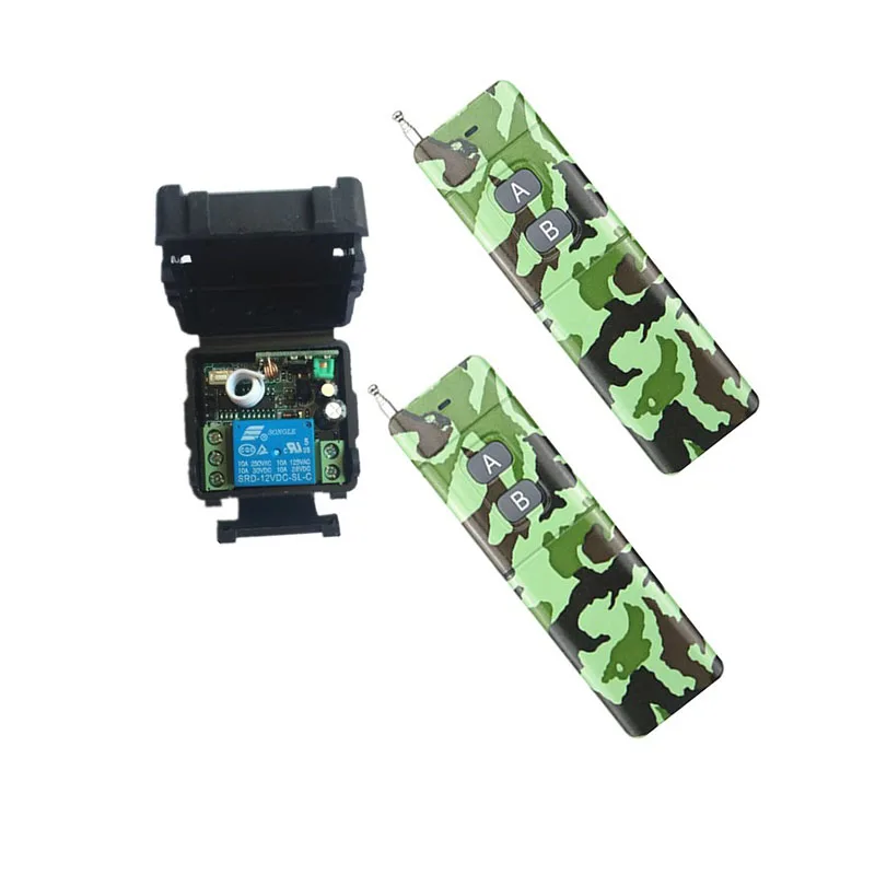 

DC 12V 1 CH 10A Relay Receiver Transmitter Learning Light Lamp Wireless Switch 315/433Mhz 3000m Long Range Remote Contro