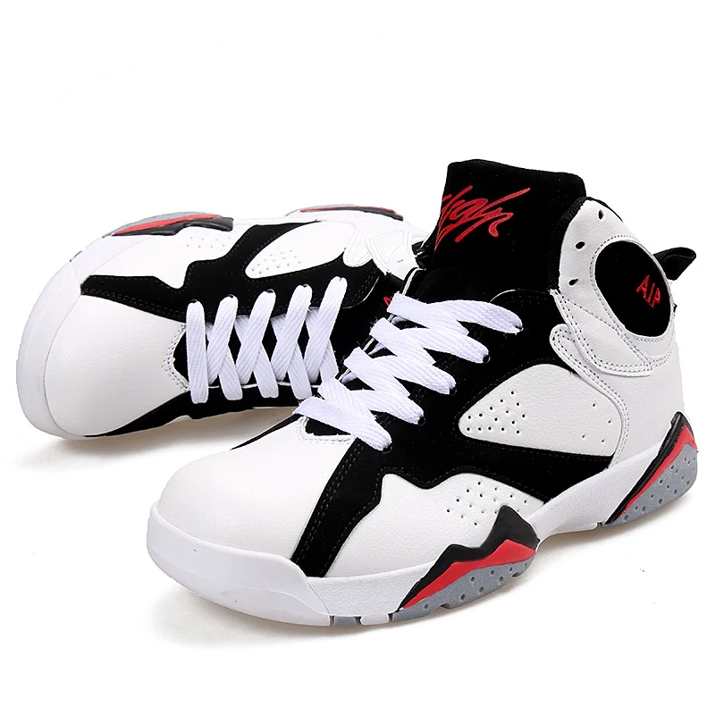 Оригинальные баскетбольные кроссовки мужские дешевые кроссовки дышащие мужские ботинки удобная обувь для мальчиков Jordan - Цвет: Белый