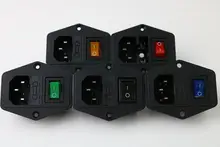 1pcs with 10A fuse ! 3pin power socket with Rocker Switch ac socket 3 Terminal Power Socket with Fuse Holder Connector