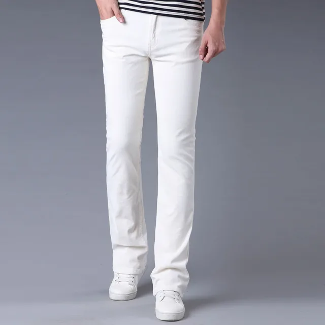 white mens bell bottom pants