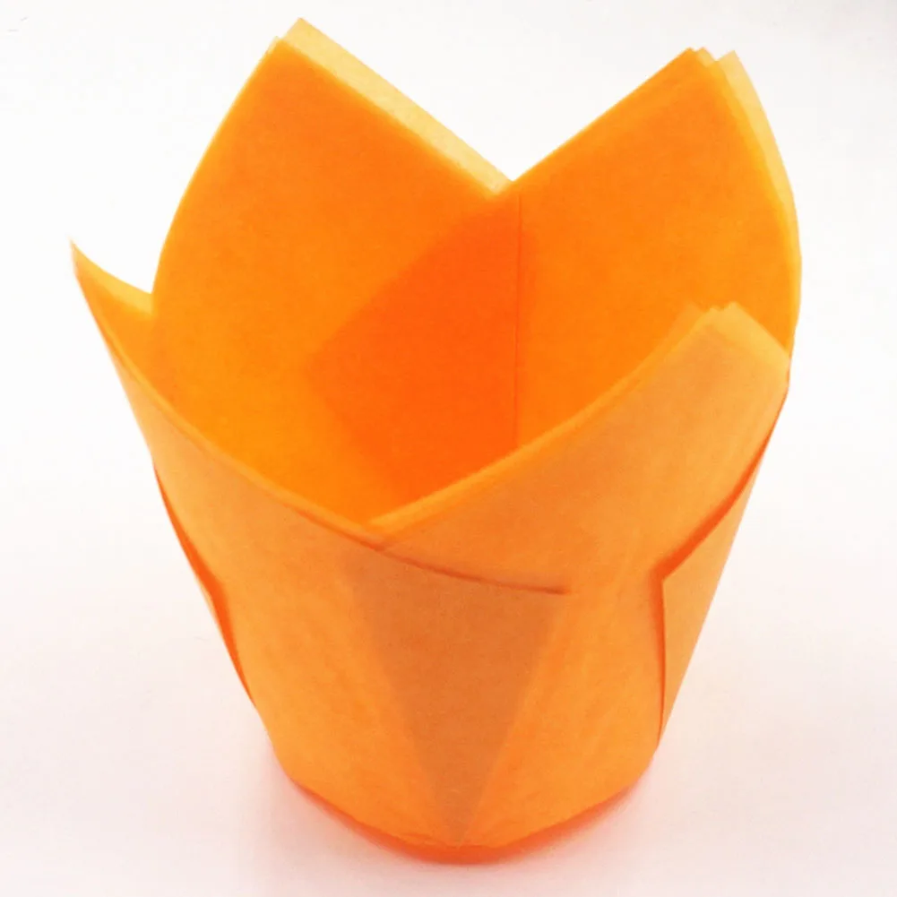 

50PCS Disposable Greaseproof Muffin Baking Tulip Paper Healthy Cup Lightweight