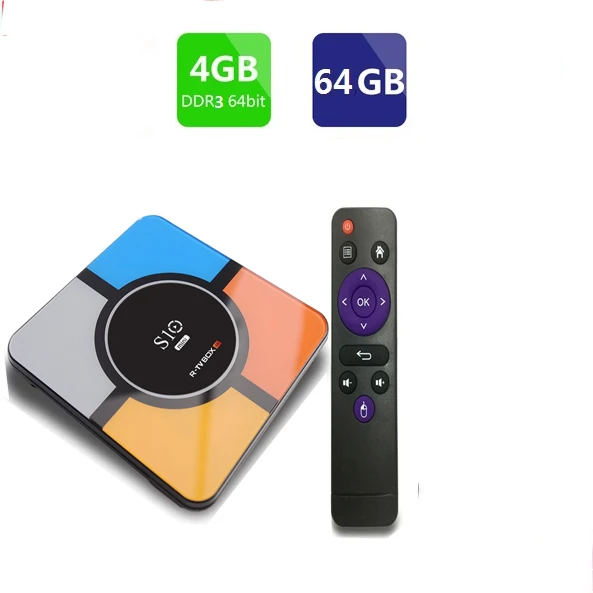 R-TV BOX S10 MINI Android 9,0 4 ГБ 32 ГБ/64 Гб медиаплеер 2,4G пульт дистанционного управления - Цвет: 4G 64G only