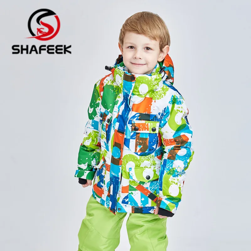 Детский лыжный костюм SHAFEEK детский брендовый ветрозащитный водонепроницаемый