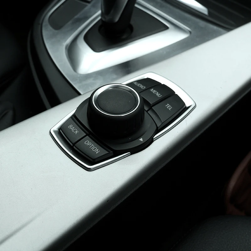 

Chrome Interior Accessories For BMW 1 2 3 4 Series Multimedia Swith Cover Trim Sticker Car Styling