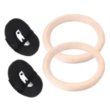 1 пара деревянное гимнастическое кольцо профессиональное противоскользящее фитнес сила кистевой эспандер тренажерный зал домашний Вес Упражнения оборудование