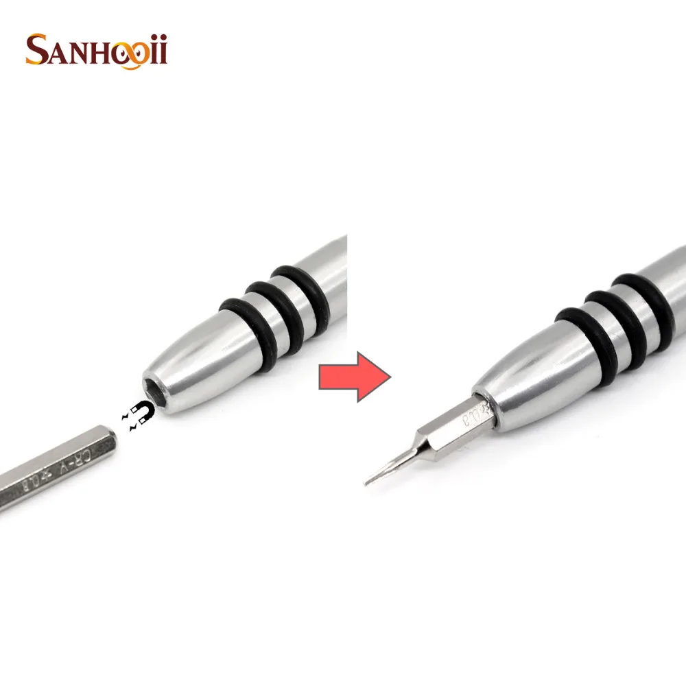 Набор прецизионных отверток SANHOOII 25 в 1 Холщовая Сумка кошелек Torx для iPhone сотовых