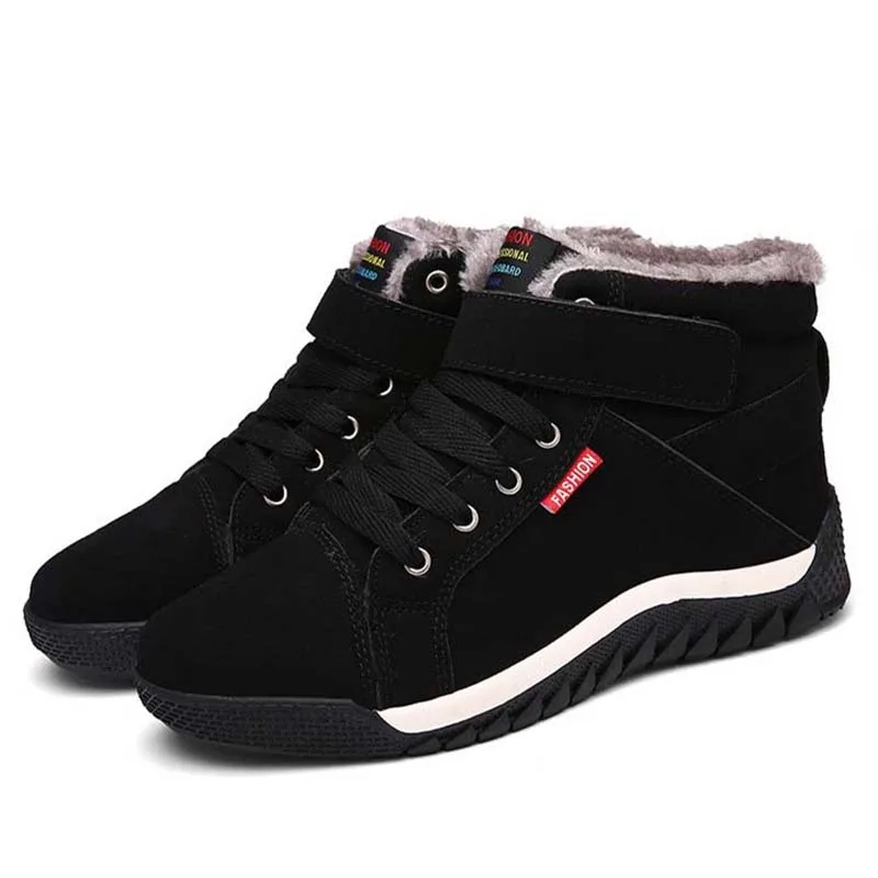 

Christmas Winter Shoes Men Warm Plush Ankle Boots Outdoor Snow Boots Anti-skid Casual Shoes Plus Size Boots Zapatos De Hombre