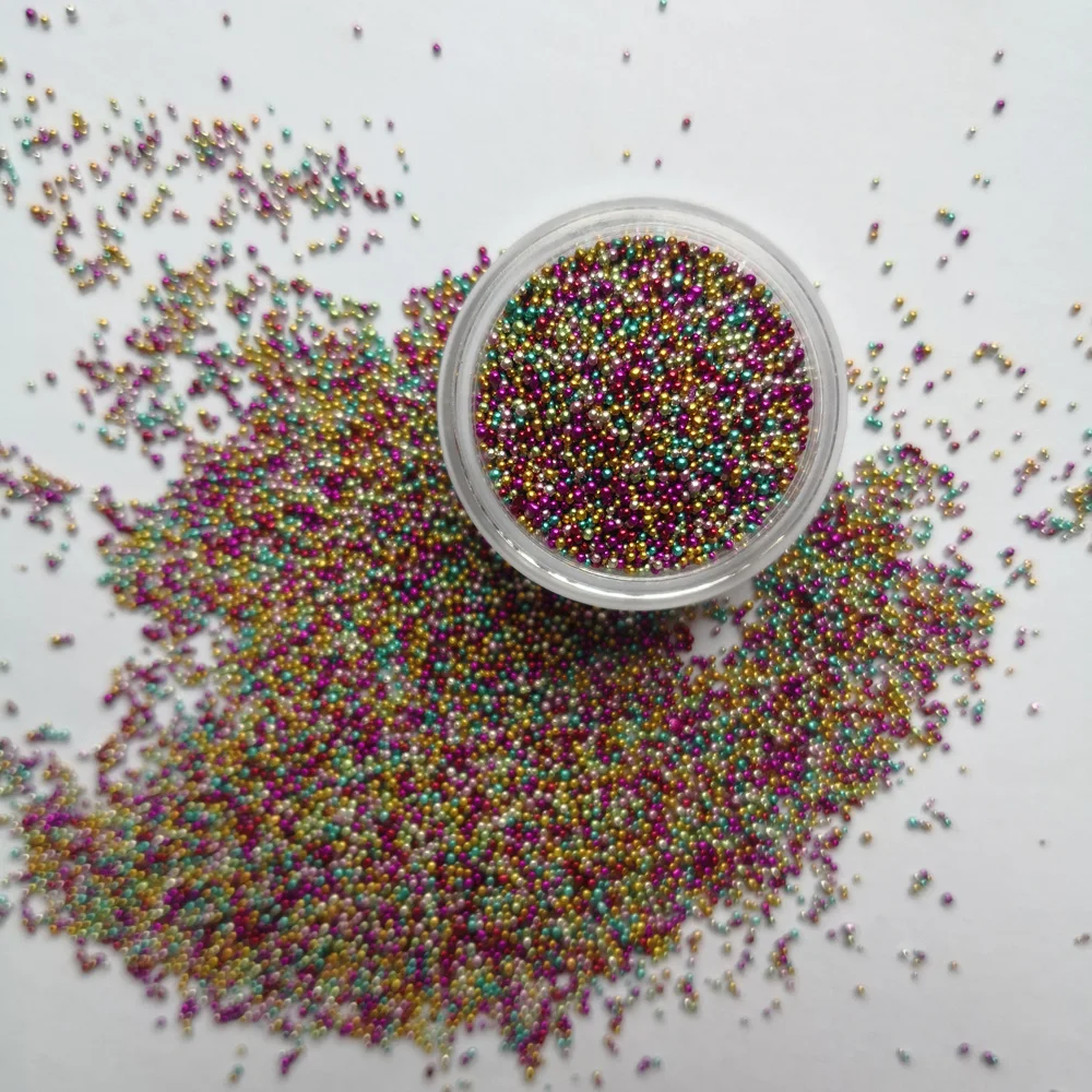 3D Micro Crystal Glass Beads Nail Art Decoration 8G Tiny Caviar
