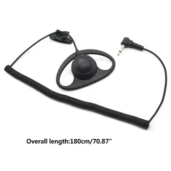 

3.5MM Plug Port D Shape Earphone Headset Earpiece Earhook for Two-way Radio Speaker Microphone Walkie Talkie