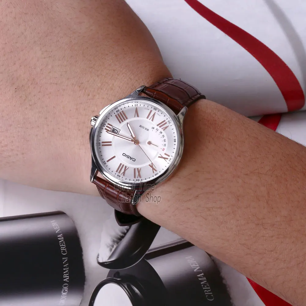 Часы Casio Analogue Мужские кварцевые часы Мода рестинг водонепроницаемый простой