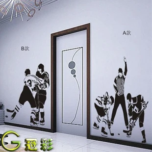 Ice Hockey Sports Wall Stickers Living Room Tv Flowers Ice Hockey Sports Wall Stickers Living Room Tv Flowers Decals Home Decor Art