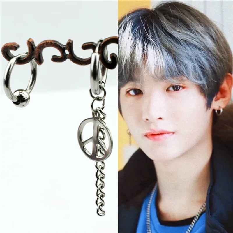 Популярные корейские серьги гвоздики KPOP DNA из нержавеющей стали 1 шт. альбомы Bangtan