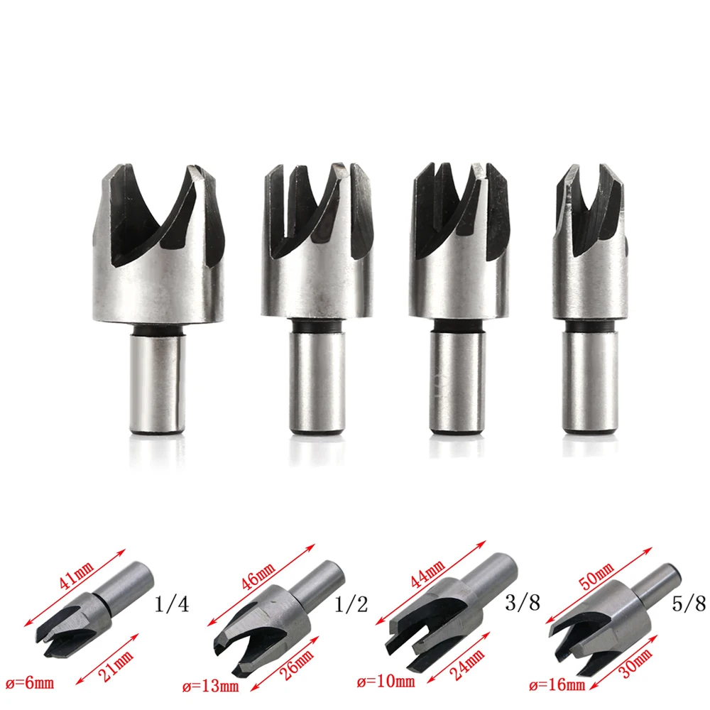 HakkaDeal 4PCS Claw Round Drill Bit Carbon Steel Pick Corkscrew Cork