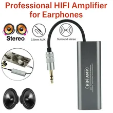 Портативный Hi-Fi стерео аудио усилитель для наушников 3,5 мм AUX для телефона