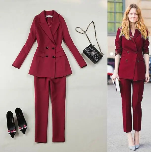 2018 new arrival spring women dress suits two-piece suit Green color 2018 new arrival spring women dress suits two-piece suit Green color