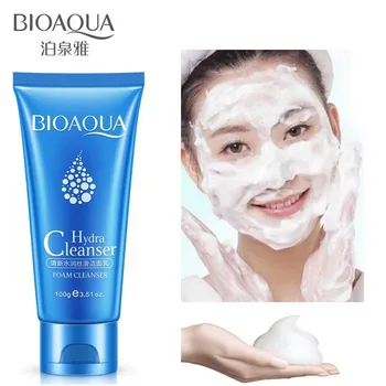 

BIOAQUA Hydra Cleanser Foam Cleanser Hyaluronic Acid Facial Moisturizing Oil Control Anti Aging Nourishing Wash Anti-Spots Marks