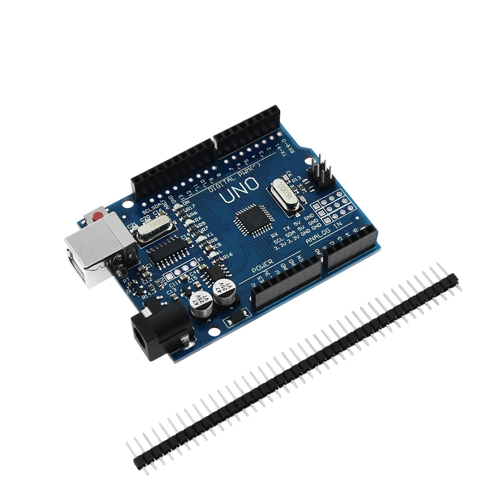

UNO R3 CH340G MEGA328P Chip 16Mhz for arduino ATMEGA328P-AU Development board Integrated Circuits Kit original Case Cable New