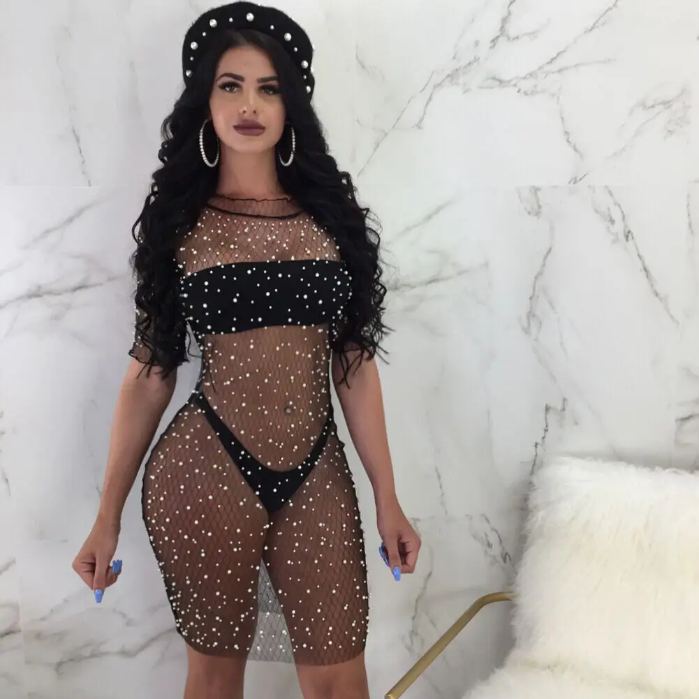 

US Women Summer Beach Dress Lace Crochet Bikini Cover Up Swimwear Bathing Suit