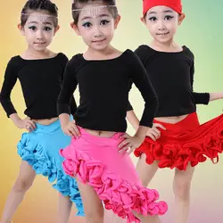Для детей бахрома сценическое платье для танцев для Обувь для девочек конкурс Костюмы для бальных танцев танцевальные костюмы Костюмы для