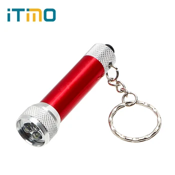 

iTimo LED Flashlight Torches Flash Light Aluminum Alloy Universal Pocket Lamp Portable With Keychain Lanterna Round Moon Shape