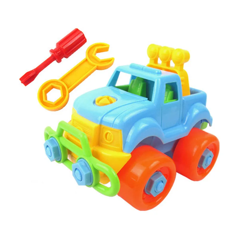 

Kids Toys Removable DIY Car Puzzle Screw Nut Assembling Model Buildings Toys With Clamp and Screwdriver Early Baby Kids Car Toy
