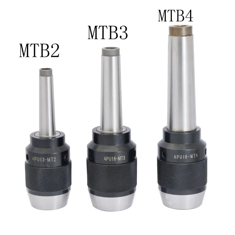 Integrated drill chuck MT2 MT3 MT4 APU13 APU16 Mohs MT milling machine drill chuck self-tightening drill chuck 1-13mm 1-16mm