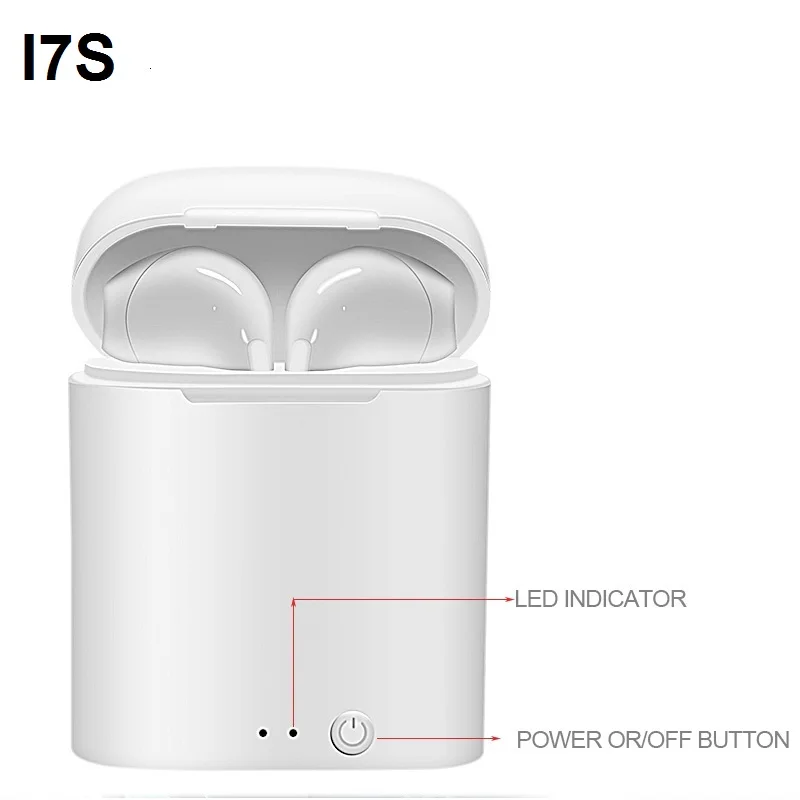 I7S TWS мини беспроводные Bluetooth наушники Стереонаушники Гарнитура с зарядным боксом
