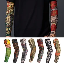 1 шт. эластичные рукава временные 3D тату рукав боди-арт чулки без рукавов классные для боди-арта гетры для мужчин и женщин