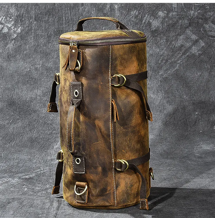 Большая вместительная мужская дорожная сумка, рюкзак для альпинизма, мужские сумки, ручная сумка из натуральной кожи, сумка на плечо
