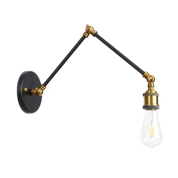 

Half black American Village Vintage Wall Lamp E27 Bulb Iron Bedroom wall light restaurant led wall lamp RWL0030