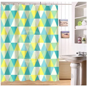 

Custom Classic geometric patterns Shower Curtain Modern bathroom polyester fabric beautiful Bath screens