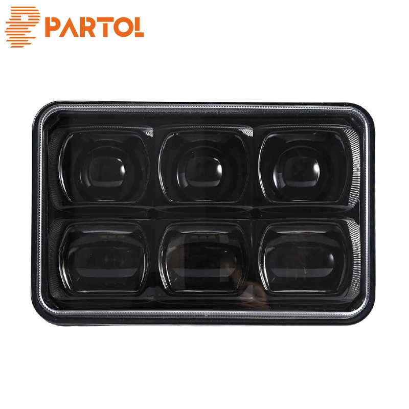 

Partol 6 inch H4 LED Headlight Spot beam High Low Beam 60W 5040lm Waterproof Dustproof Shock For Car Trucks Square Work Light