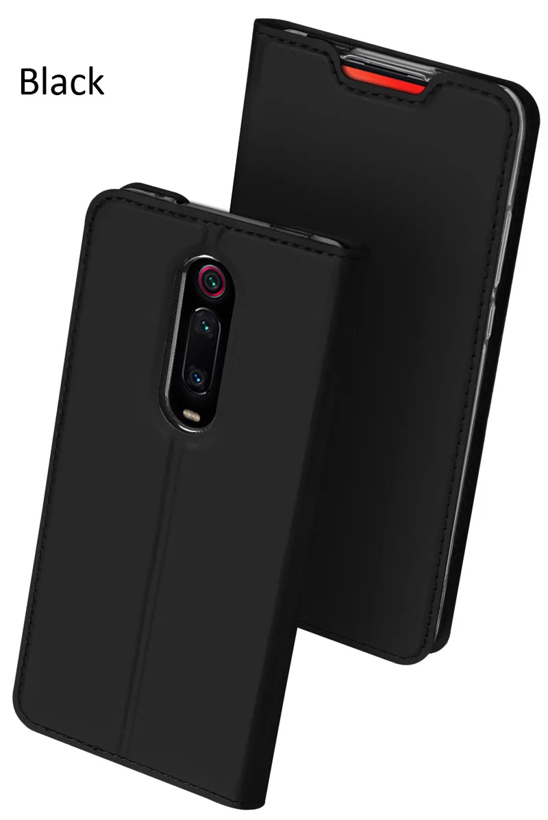 DUX DUCIS чехол для Xiao mi Red mi K20 Pro mi 9T Pro книга флип кожаный бумажник чехол - Цвет: Black