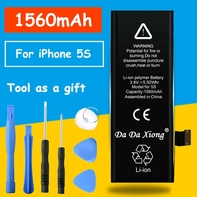 Original Da Da Xiong Battery For iPhone 5C 5S 5GS 1560mAh Real Capacity