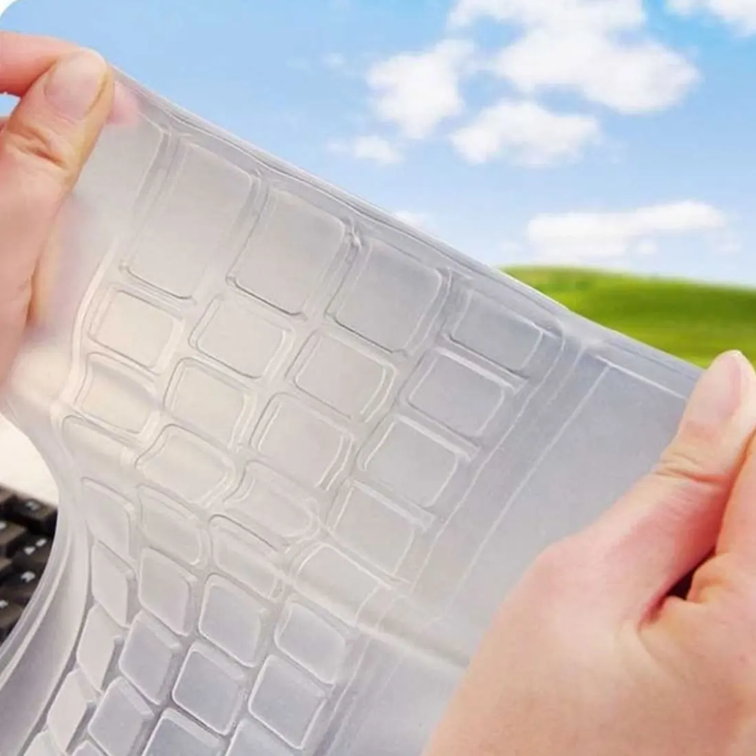 Универсальная силиконовая крышка для настольного компьютера, защитная пленка, водонепроницаемая Пыленепроницаемая клавиатура, защитная крышка