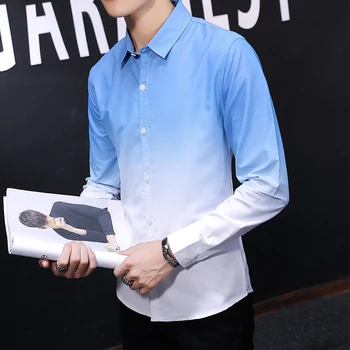 

Spring new men's shirts, long sleeves, casual, casual and fashionable, small and fresh shirts C212-P40-8836