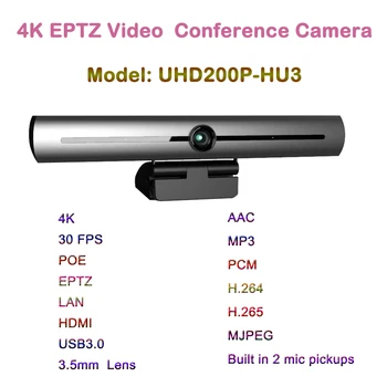 

4k Ultra HD HDMI IP USB3.0 Webcam USB video Wide Angle 93 degree video conferencing Eptz camera POE