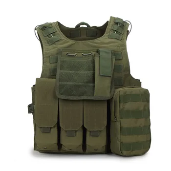 

Camouflage Tactical Vest Military Molle Carrier Vest Outdoor Training Hunting Jungle Equipment CS Training Combat Uniform