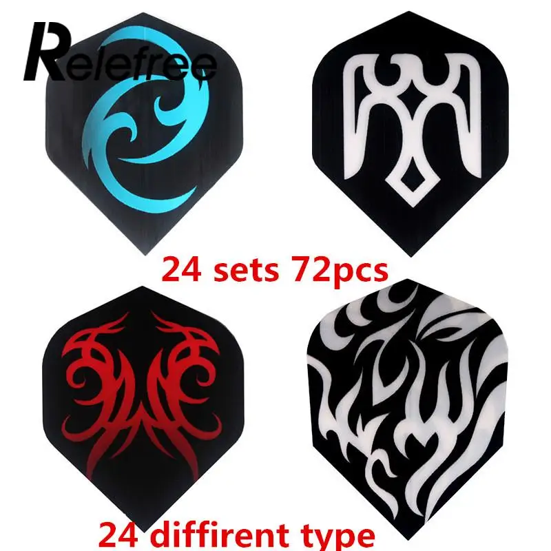 Buy 24 sets 72pcs 2D Cool Standard Dart Flights Nice