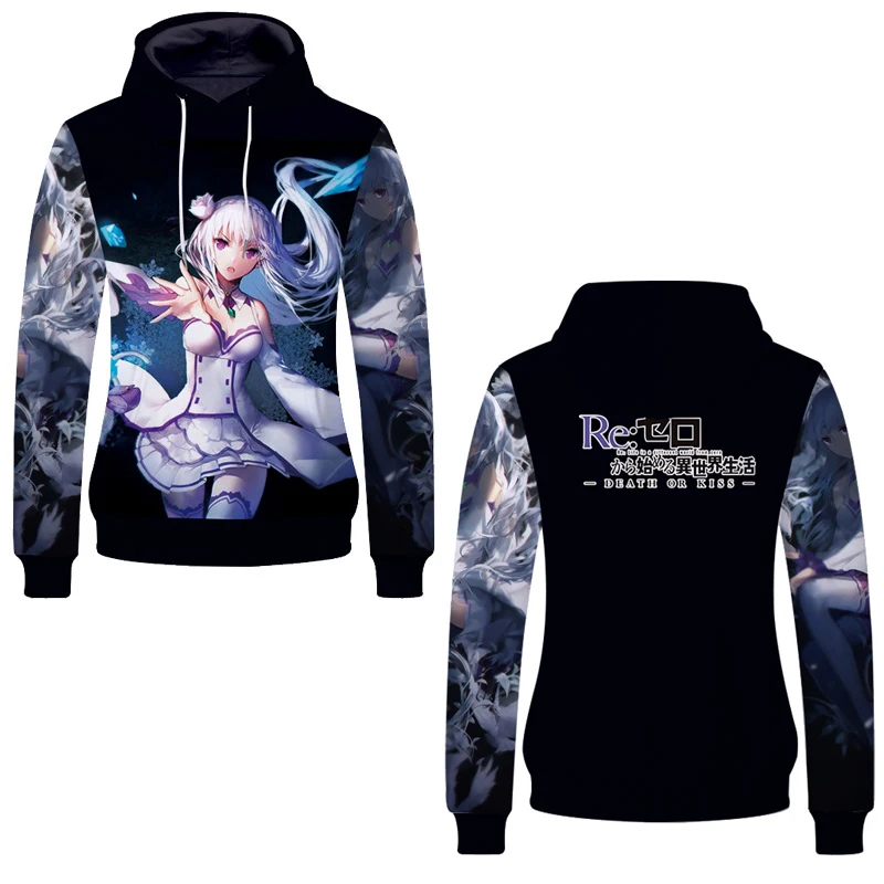 2019 Anime 3D Men Hoodies Sweatshirt Cute Anime AUTO Hoodie Gaming Live in Different world Printed Hoodie for Kids Boys Fans