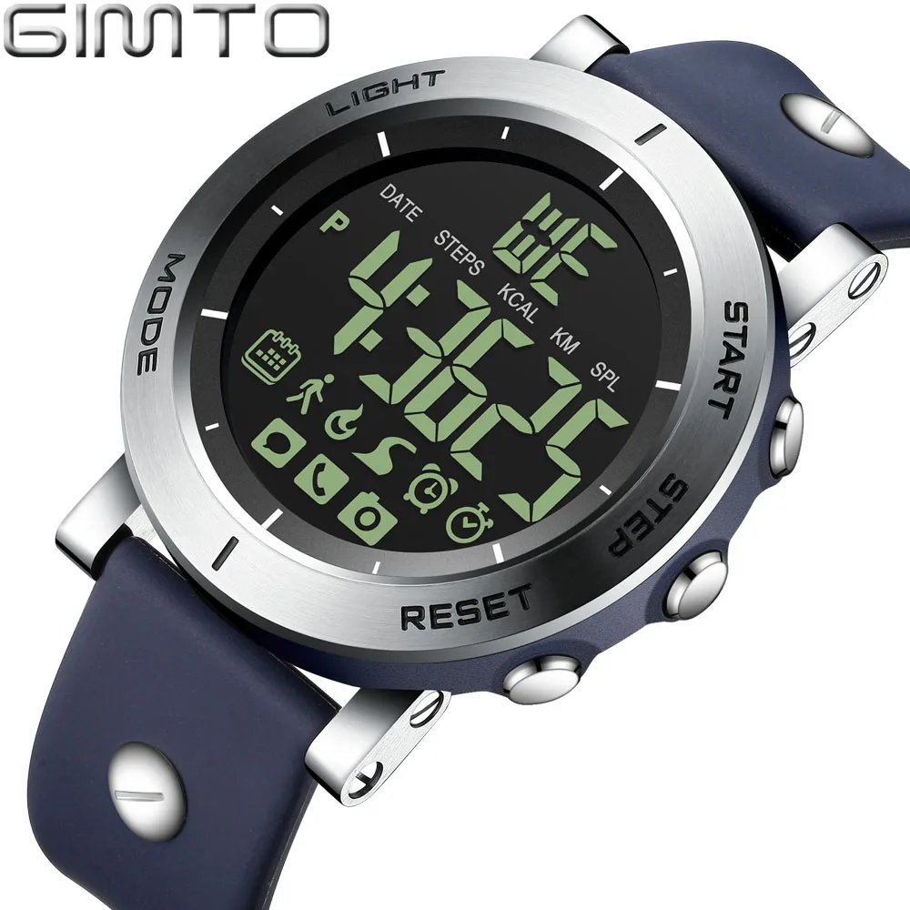 

GIMTO Brand Smart Watches Men LED Digital Watch Waterproof Analog Military Sport WristWatch Male Chronograph Relogio Masculino