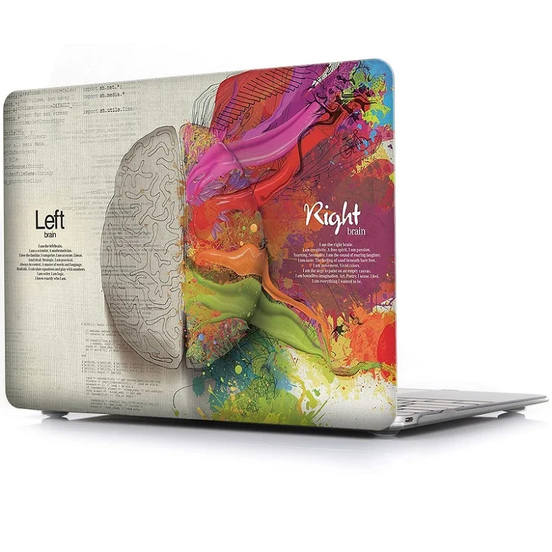 Мозговой узор ноутбук жесткий чехол и крышка клавиатуры для Apple Mac Book Macbook 11 13 15" - Цвет: Left Right Brain 3