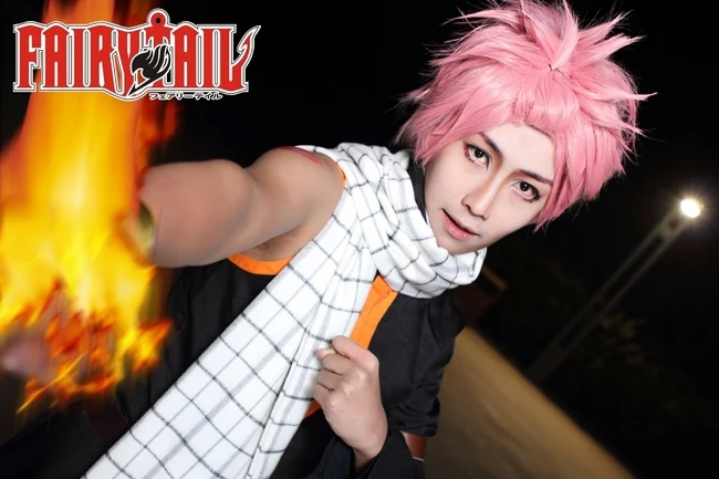 Парик Сказочный Natsu Dragneel для мужчин и женщин косплея в стиле унисекс с коротким