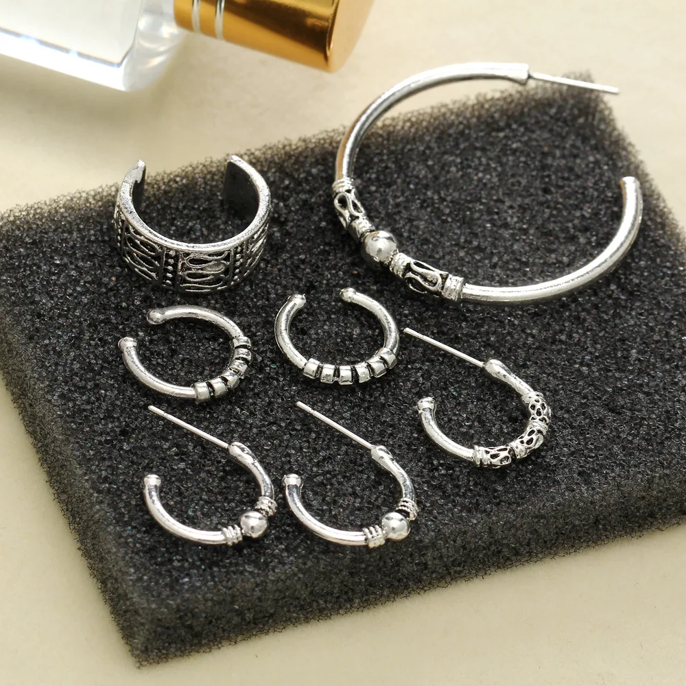 7 шт. женские серьги клипсы под старину|hoop earring set|fashion hoop earringshoop earrings |