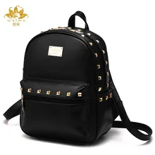 2016 neue frauen Umhängetasche frauen Koreanische Version Der Niet Rucksack Großhandelspreis Mädchen PU Material Student taschen