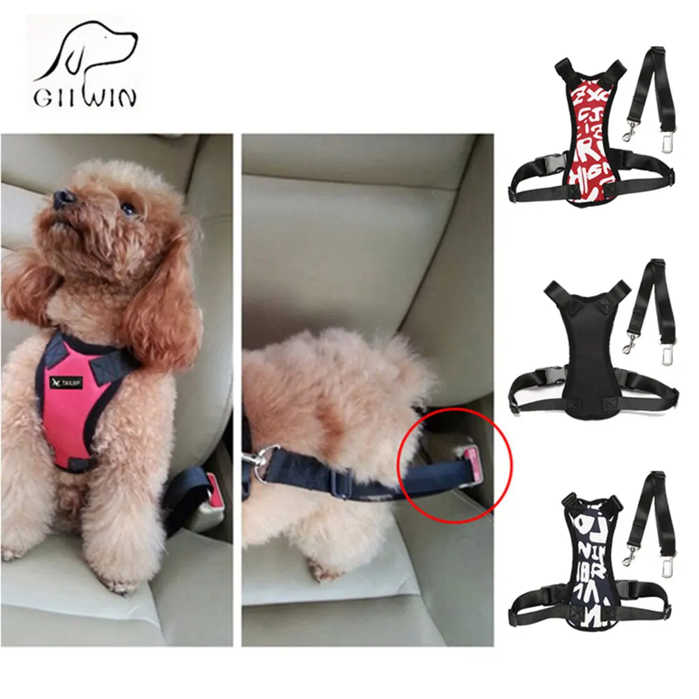 

Travel Accessory Vehicle Dog Harnesses Vest for Small Large Dogs Seat Safety Belt Adjustabl Dog Harness Collar Chihuahua py0005