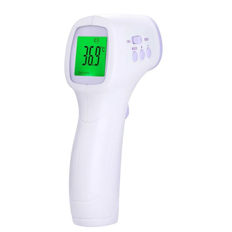 ЖК электронный медицинский детский лоб термометр инфракрасный бесконтактный цифровой температура тела для детей младенческой взрослой температуры - Цвет: Purple
