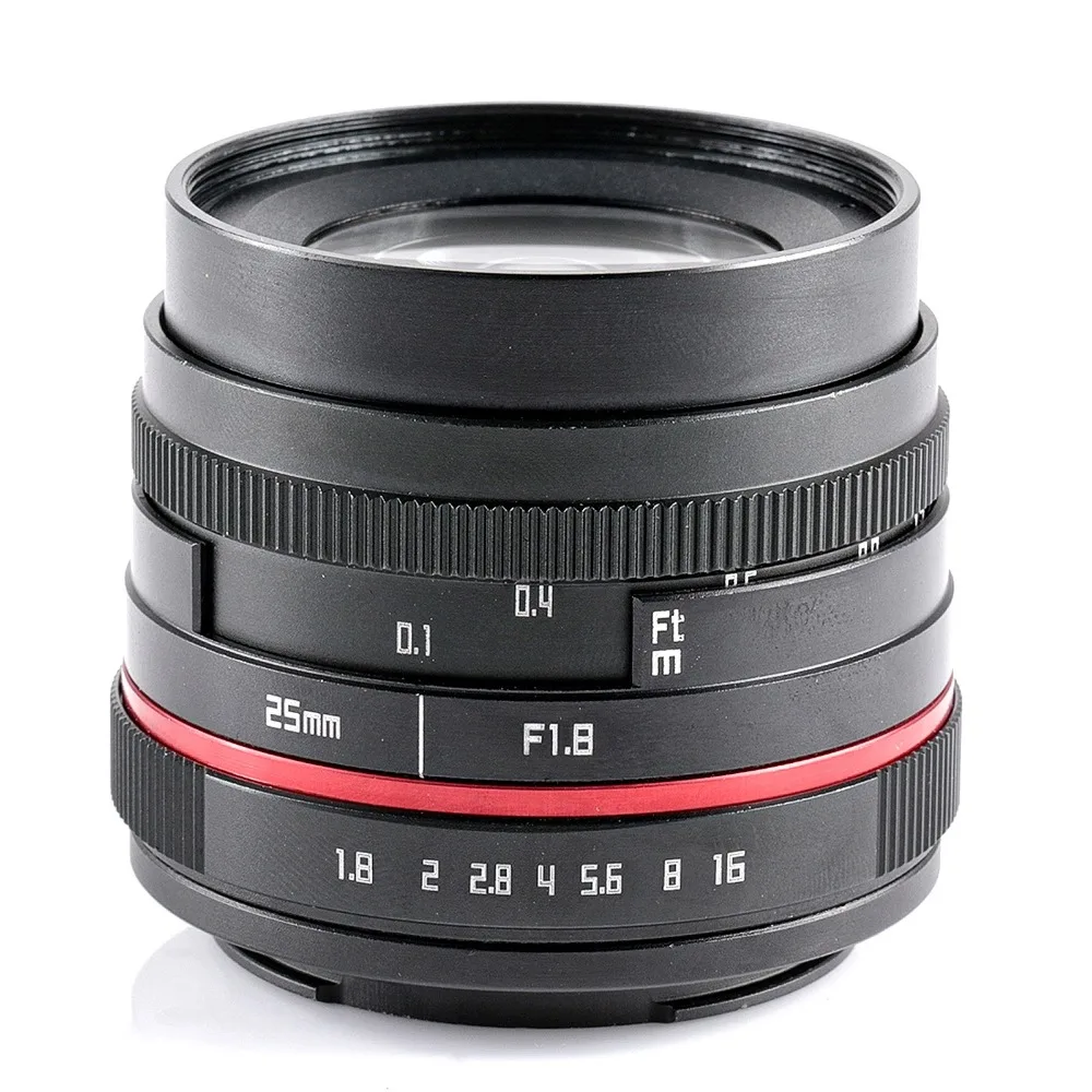 25 мм F1.8 маленький широкоугольный ручной APSC объектив камеры для SONY E Mount NEX красное