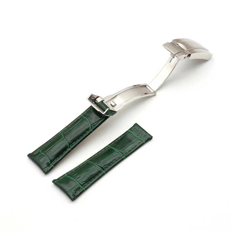 20mm Genuine Cowhide Watch Strap High Quality Combination Buckle Watchband Suitable for Role Submariner Wrist Watch Accessories